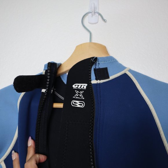 JetPilot wetsuit womens sz Large girls that ride shorty blue Flexlite pre-owned - Picture 7 of 9